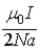 <strong>We find that N current loops are coplanar and coaxial. The first has radius a and current I. The second has radius 2a and current 2I, and the pattern is repeated up to the Nth, which has radius Na and current NI. The current in each loop is counterclockwise as seen from above. The magnitude of the magnetic field at the center of the loops is</strong> A) . B) C) . D) . E) .