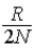 <strong>A circuit consists of N resistors, all of resistance R, connected as shown below. A potential difference V is applied to the circuit. The equivalent resistance of the circuit is </strong> A) . B) . C)R. D)NR. E)2NR.