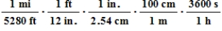 <strong>Which of the following products of ratios gives the conversion factors to convert meters per second to miles per hour ?</strong> A) B) C) D) E)
