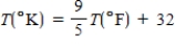 <strong>A student has written the equation below to convert a temperature in degrees Fahrenheit into Kelvins. What is wrong with this equation? </strong> A)The factor in front of T(ºF) should be . B)The numerical factor should multiply (T(ºF) − 32). C)An additional 273.15 Kelvins must be added to the right side of the equation. D)All the corrections above are required. E)Only corrections (b) and (c) are required.