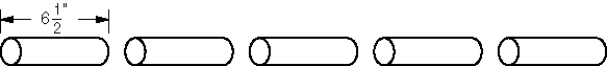 If 9 pieces of steel bar, each 6 1/2 long, are welded together, how long is the new bar, in inches?