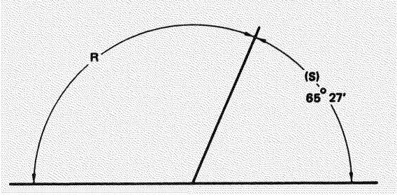 Angle R plus angle S equals 180 degrees. Angle S measures 65 degrees 27'. Find in angle R.