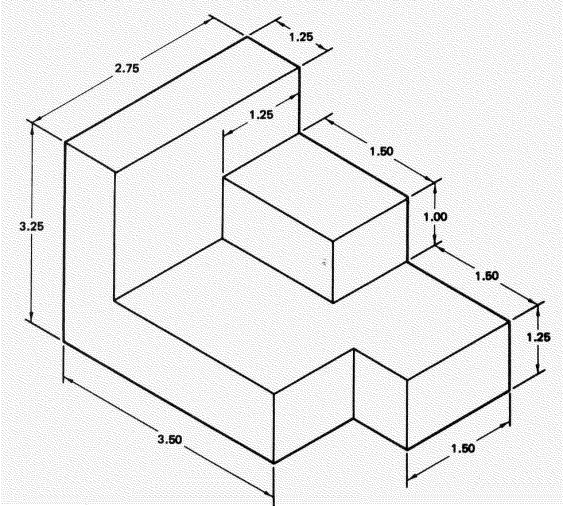 Determine the volume of this stop block. Express the answer to the nearest thousandth cubic inch.