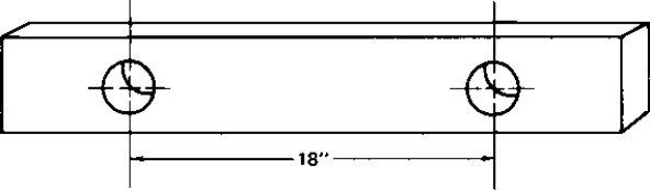 Figure 19-2 What is the distance between the hole centers, as yards?