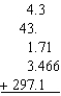 Compute the following to three decimal places.