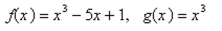Select the correct graph of the functions f and g in the same viewing window. Zoom out sufficiently far to show that the right-hand and left-hand behaviors of and appear identical.