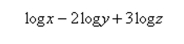 Condense the expression to the logarithm of a single quantity.