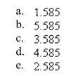 <strong>Evaluate the logarithm using the change of base formula. Round to 3 decimal places.</strong> A) -1.745 B) -0.692 C) 0.630 D) 0.273 E) -0.573