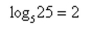 Write the logarithmic equation in exponential form.