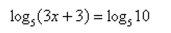 Use the One-to-One Property to solve the equation for x.