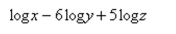 Condense the expression to the logarithm of a single quantity.
