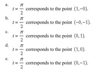Find the point   on the unit circle that corresponds to the real number t. (Round your answer to one decimal place.)    <div style=padding-top: 35px> 