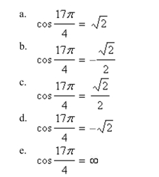Evaluate the trigonometric function using its period as an aid.    <div style=padding-top: 35px> 