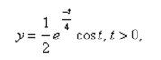An object weighing   pounds is suspended from the ceiling by a steel spring (see figure). The weight is pulled downward (positive direction) from its equilibrium position and re- Leased. The resulting motion of the weight is described by the function   where   is the distance (in feet) and   is the time (in seconds). Use a graphing utility to select the graph of the function.      <div style=padding-top: 35px> 