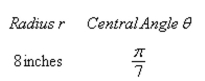 Find the area of the sector of the circle with radius r and central angle   . Round to two decimal places.    <div style=padding-top: 35px> 