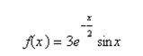 Use a graphing utility to select the graph of the function and the damping factor of the function in the same viewing window.      <div style=padding-top: 35px> 