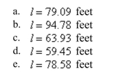 The angle of elevation of the sun is   . Find the length, l, of a shadow cast by a tree that is 53 feet tall. Round answer to two decimal places.  <div style=padding-top: 35px> 