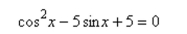 Use inverse functions where needed to find all solutions (if they exist) of the given equation on the interval .