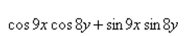 Find the expression as the sine or cosine of an angle.