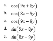Find the expression as the sine or cosine of an angle.