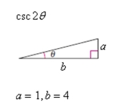 Use the figure to find the exact value of the trigonometric function.