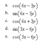 Find the expression as the sine or cosine of an angle.