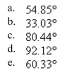 Given , use the Law of Cosines to solve the triangle for the value of C. Round answer to two decimal places.