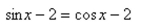 Find all solutions of the following equation in the interval .
