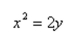 Select the graph of the following equation