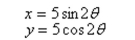 Eliminate the parameter and write the corresponding rectangular equation whose graph represents the curve.