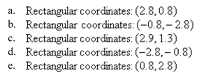 A point in polar coordinates is given. Convert the point to rectangular coordinates. Round your answers to one decimal places.