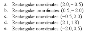 A point in polar coordinates is given. Convert the point to rectangular coordinates. Round your answers to one decimal places.