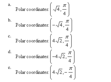 A point in rectangular coordinates is given. Convert the point to polar coordinates.