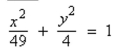 Find the center and vertices of the ellipse.