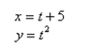 Eliminate the parameter and write the corresponding rectangular equation whose graph represents the curve.