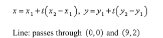 Using following result find a set of parametric equation of the line.