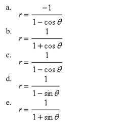 Find a polar equation of the conic with its focus at the pole.