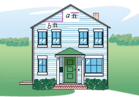 A roof has a rise of 5 feet for every horizontal change of 7 feet (see figure). Find the inclination of the roof. Round your answers to one decimal place. a = 5 , b = 7 