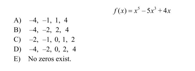 Find the zeros of the function below algebraically, if any exist.