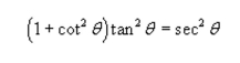 Verify the identity shown below.