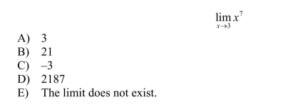 Find the following limit, if it exists.