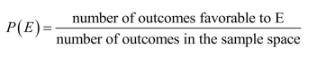 The probability of an event E can always be computed using the formula,