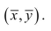 The least squares line passes through the point