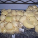 <strong>Which four of these food items are usually available in a frozen state?</strong> A) B) C) D) E)