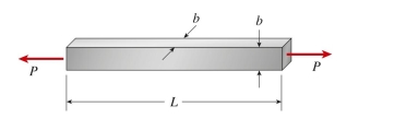 titanium bar (   subjected to tensile load P 5 900 kN. The increase in volume of the bar is approximately:    <div style=padding-top: 35px> 