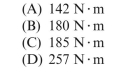 stepped steel shaft ( 32 mm is twisted by torques T at each end. Segment lengths are 0.75 m. If the allowable shear stress is 28 MPa and Maximum allowable twist is 1.8°, the maximum permissible torque is approximately: