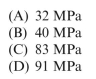 A motor drives a shaft with diameter d 5 46 mm at f 5 5.25 Hz and delivers P 5 25 kW of power. The maximum shear stress in the shaft is approximately: