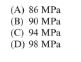 68 mm, respectively. A bending moment is applied about the z axis resulting in a maximum stress in the aluminum of 55 MPa. The maximum stress in the steel is approximately: Plane stress and strain; principal stresses