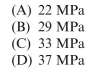 A cylindrical tank is assembled by welding steel sections circumferentially. Tank diameter is 1.5 m, thickness is 20 mm, and internal pressure is 2.0 MPa. The maximum tensile stress perpendicular to the welds is approximately: