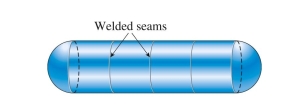 A cylindrical tank is assembled by welding steel sections circumferentially. Tank diameter is 1.5 m, thick- ness is 20 mm, and internal pressure is 2.0 MPa. The maximum shear stress in the heads is approximately: